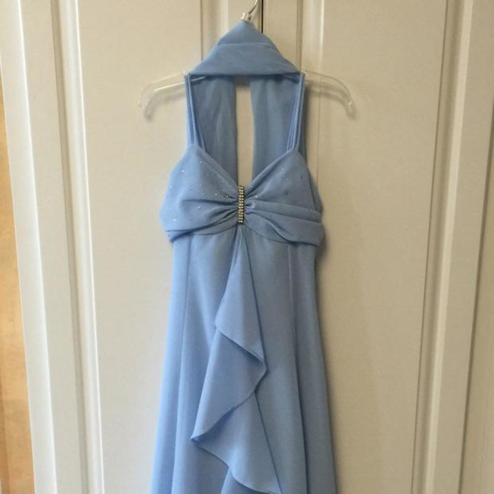 Long light blue formal dress